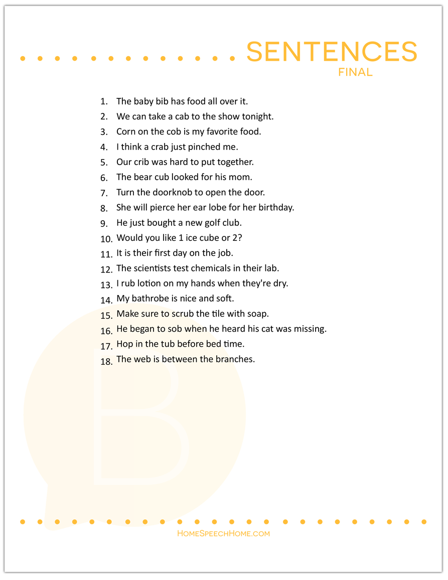 Printable Flashcards for Speech Therapy - HomeSpeechHome