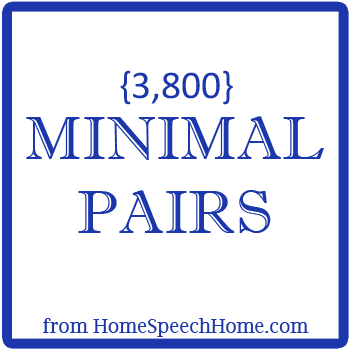 3800+ Minimal Pairs for Speech Therapy Practice
