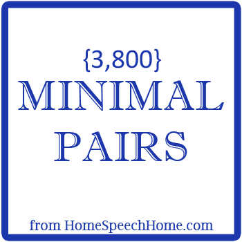 3800 Minimal Pairs For Speech Therapy Practice