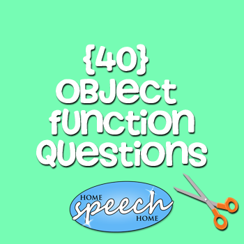 40 Object Function Questions for Speech Therapy Practice