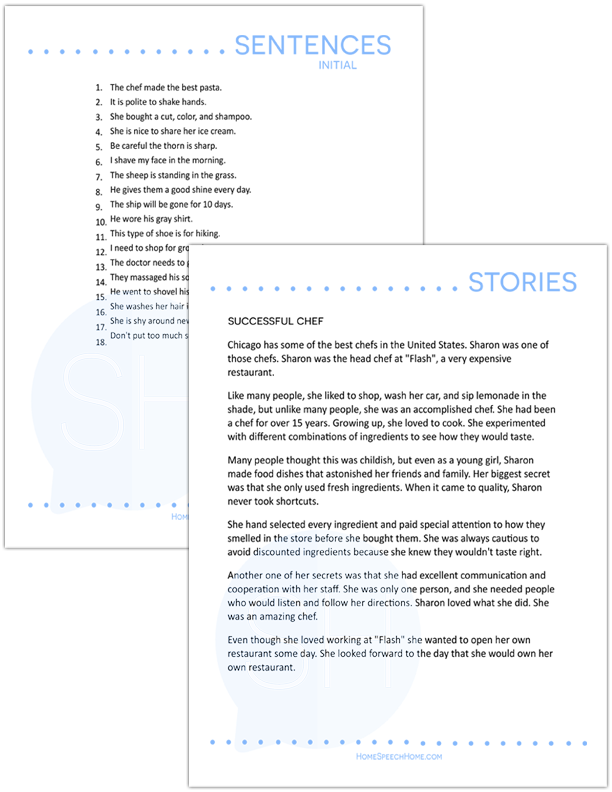 250 SH Words, Phrases, Sentences, & Paragraphs Grouped by Place & Syllable