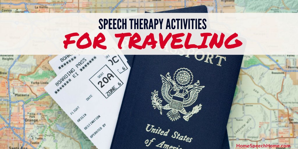 Speech Therapy Activities for Traveling