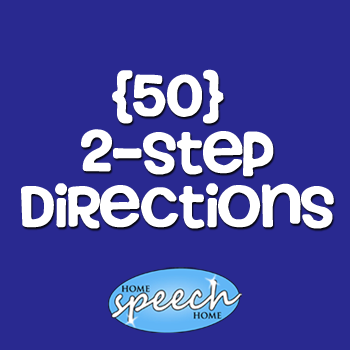 (50) 2 Step Directions for Speech Therapy Practice