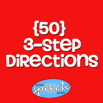 (50) 3 Step Directions for Speech Therapy Practice