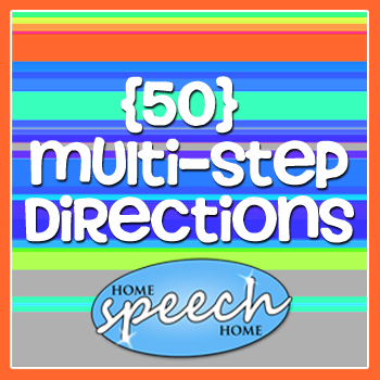 50 Multi-Step Directions for Speech Therapy Practice