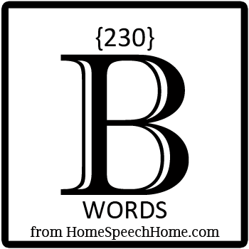 List of Words That Start With Letter 'B' For Children