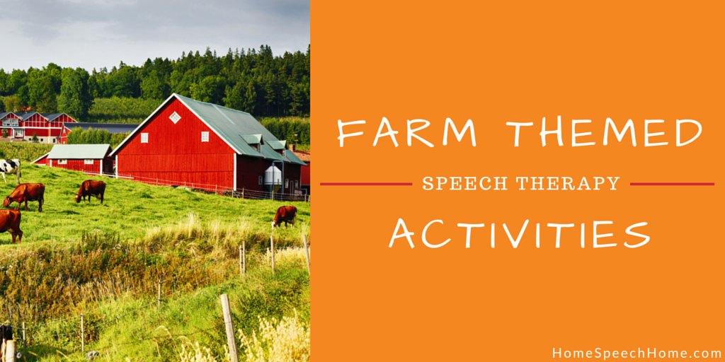 Farm Themed Speech Therapy Activites