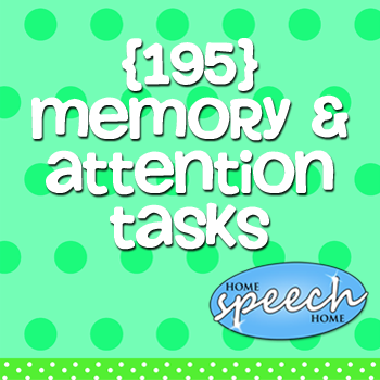 195 Memory and Attention Tasks for Speech Therapy Practice