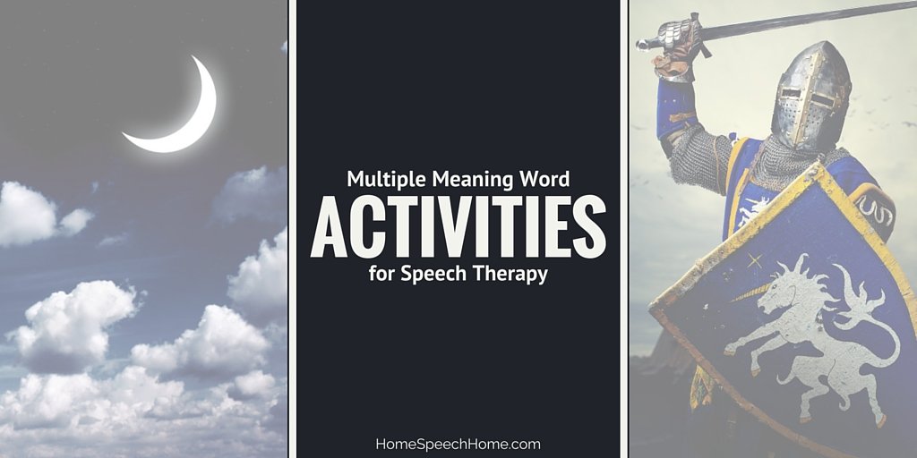 4 Multiple Meaning Word Activities for Speech Therapy