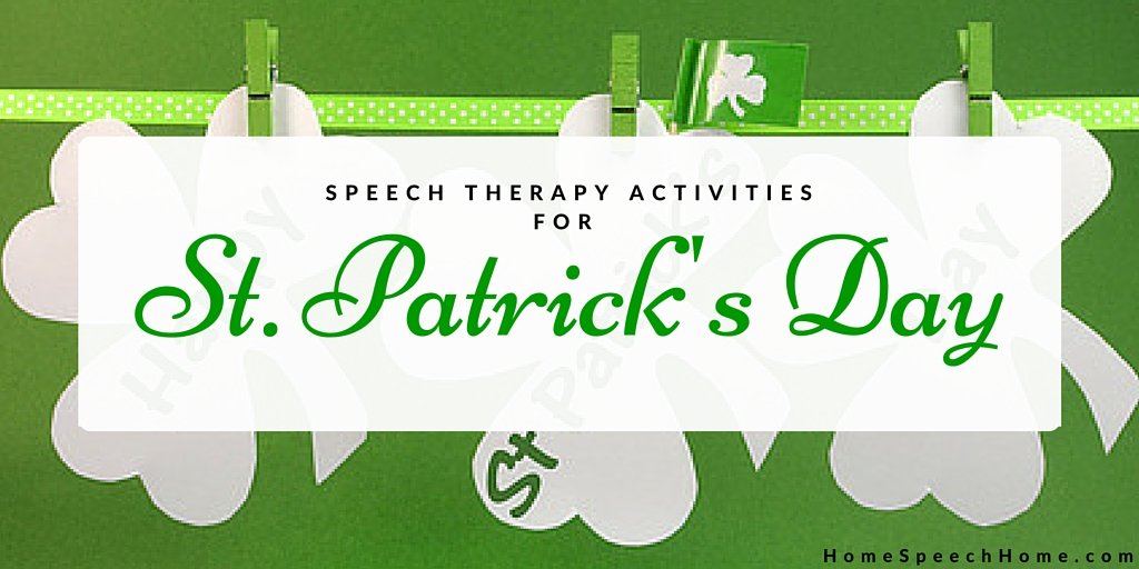 Speech Therapy Activities for St. Patrick's Day
