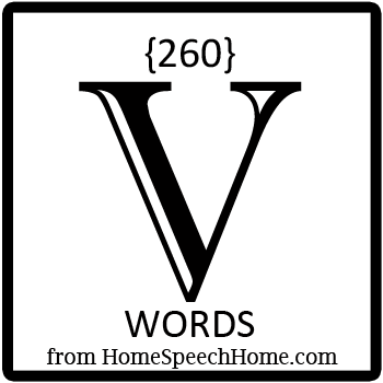 260+ V Words, Phrases, Sentences, and Reading Passages